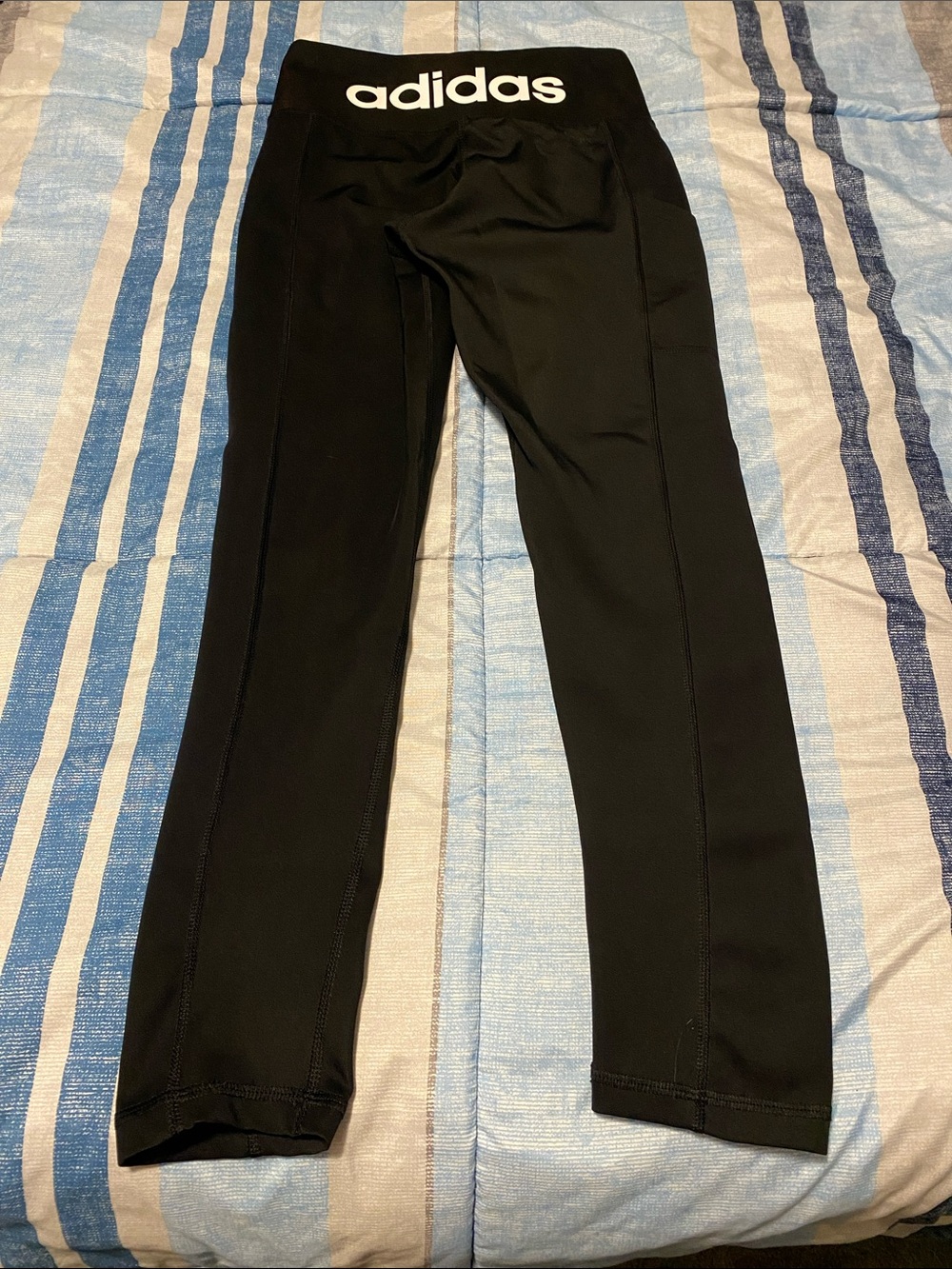 adidas Black Women's Leggings with Branded Waistband